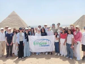 Empire Travel student group tour at the Pyramids of Giza