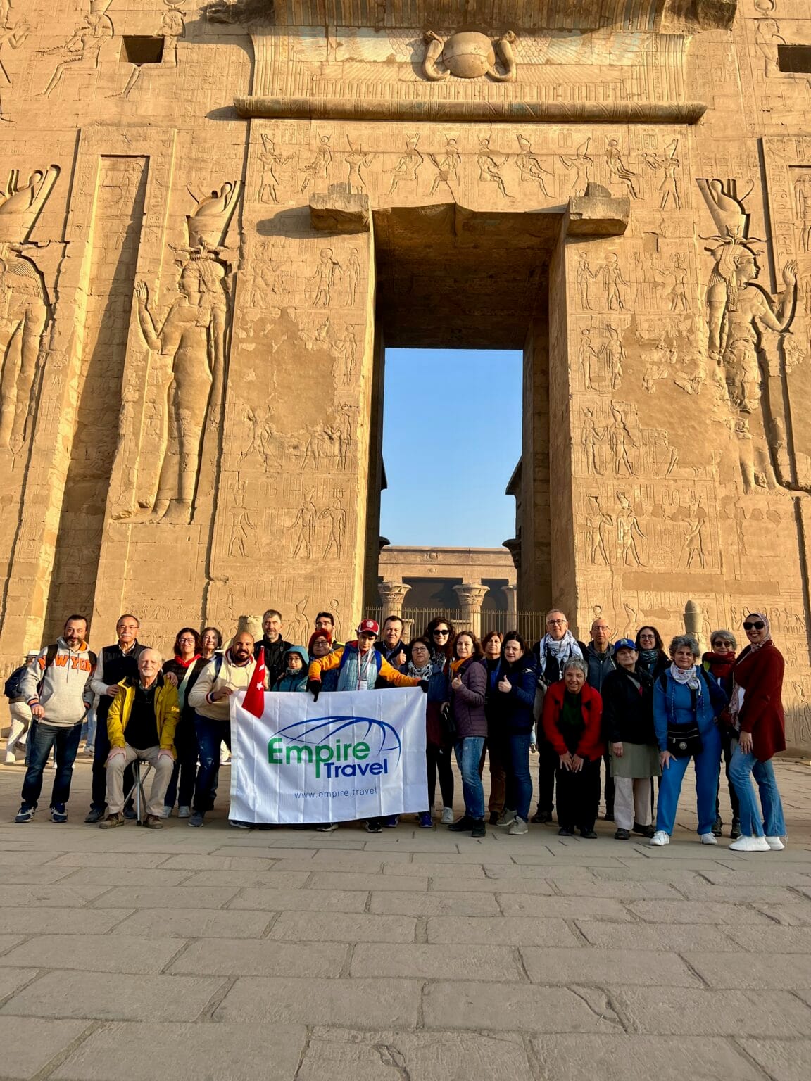Empire Travel group tour at the Temple of Edfu in Egypt