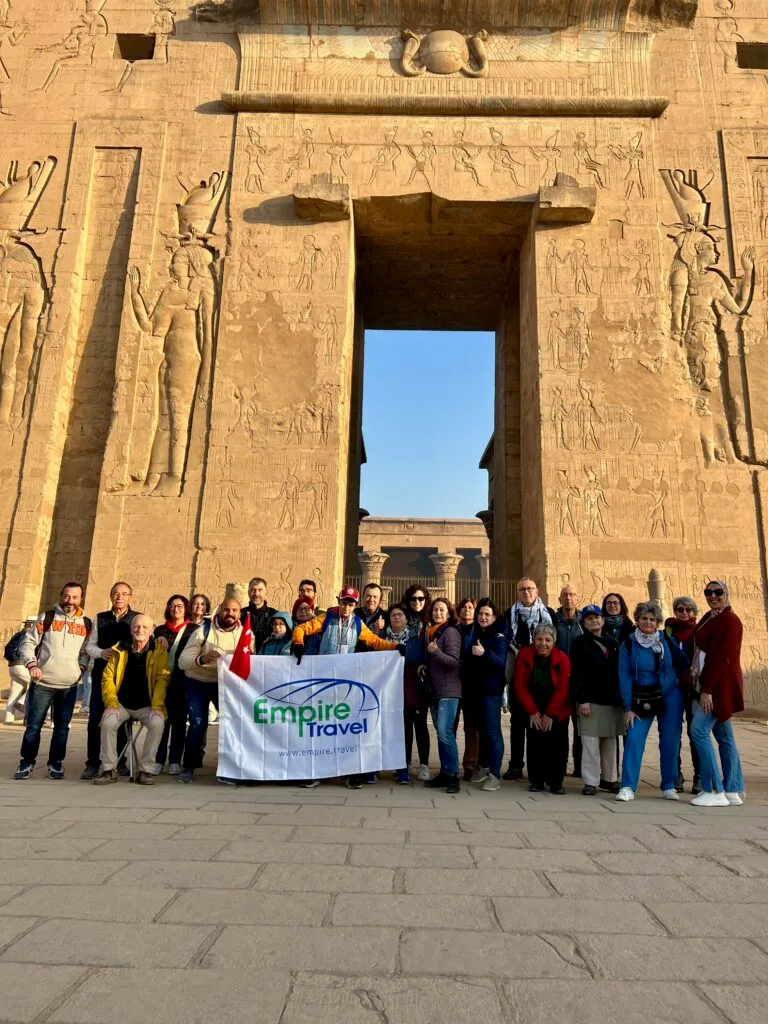 Empire Travel group tour at the Temple of Edfu in Egypt
