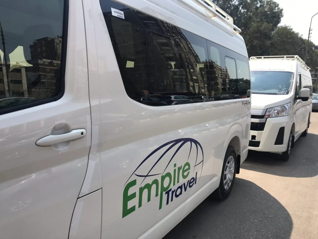 Empire Travel private tour vans in Cairo