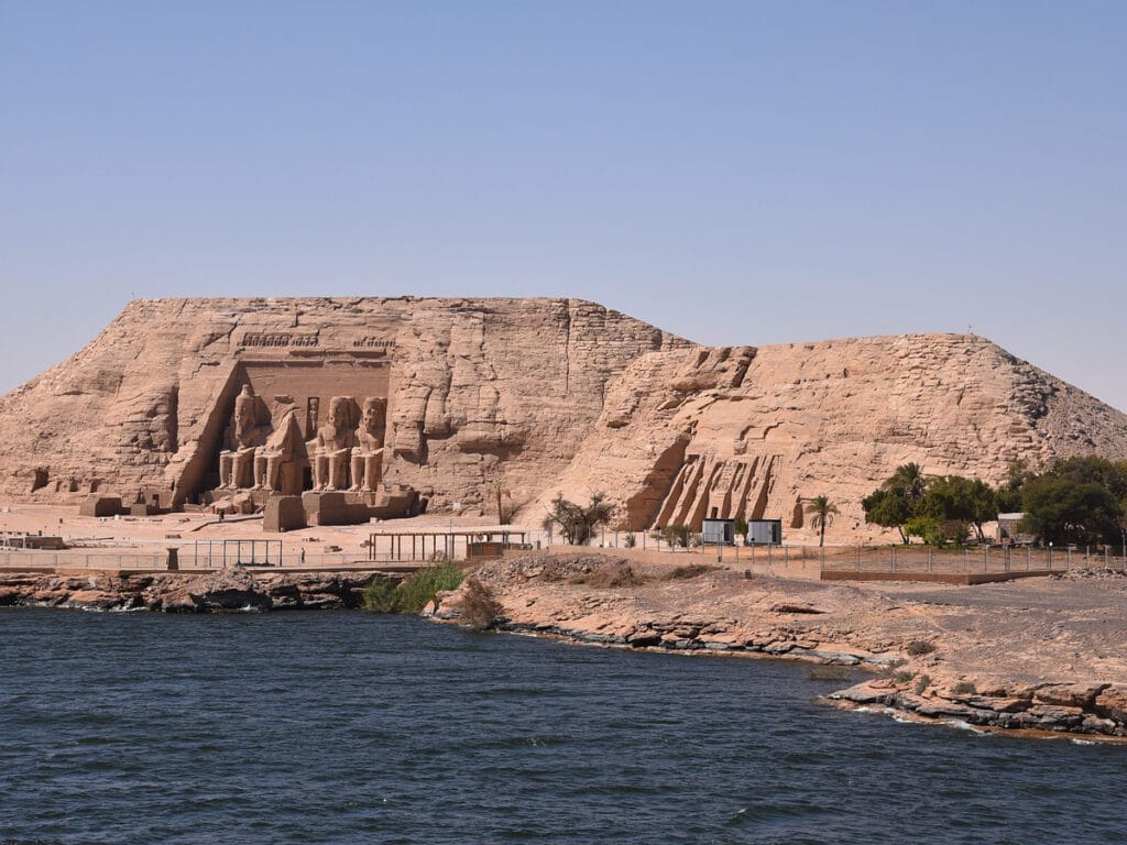 Abu Simbel Temples overlooking Lake Nasser in southern Egypt