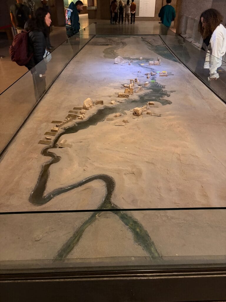 Scale model of the Nile River and Nubian archaeological sites inside the Nubian Museum in Aswan